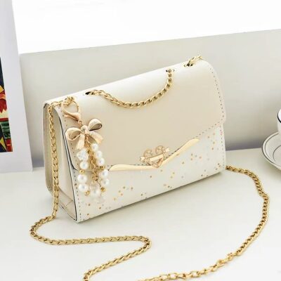 👜 MUSEUM | Dreamy Aesthetics: Star Wish · Dawn Series Pearl Butterfly Knot Chain Square Bag