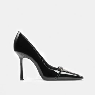 👠 MUSEUM | A Masterpiece of Style: Dark Night · Edge Collection Pointed-Toe Metal Buckle High Heels