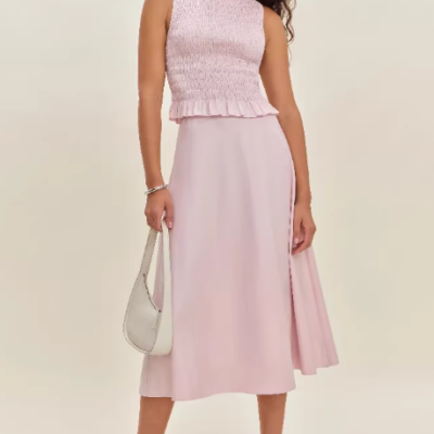 👜 MUSEUM | French Style Sleeveless Two-Piece Fitted Dress Set For Women With Waist Cinching
