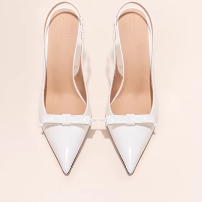 👜 MUSEUM | Women's High Heel Sandals With Thin Heels, Pointed Toes, Bow, Elegant And Sophisticated Style, New 2026 White Single Shoes