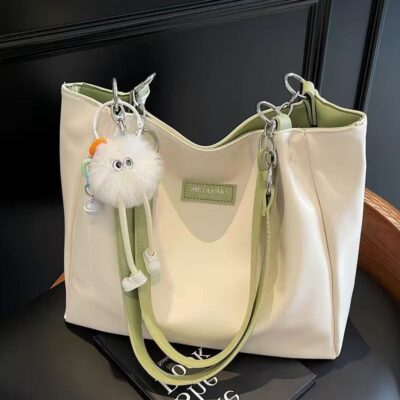 👜 MUSEUM | Healing Artistic Realm: Qingzhi·Liuguang Series Color Block Large Capacity Tote Bag