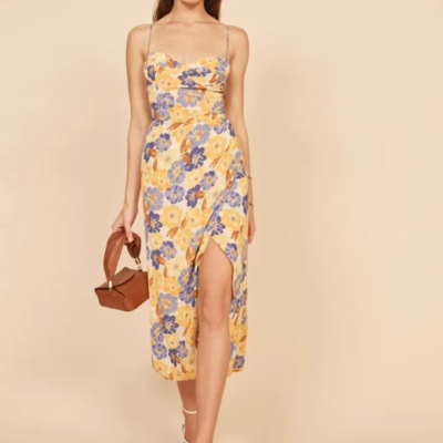 👜 MUSEUM | Summer French-Style Spaghetti Strap Split Elegant Dress Goddess Long Dress