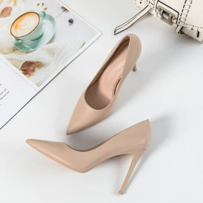 👠 MUSEUM | Elegant Elevation: Nude Pointed-Toe High Heels from the Radiant & Relaxed Series